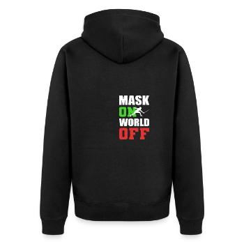 Goodbye World Swordsman Gift - Unisex Premium Organic Zip Hoodie - black - Back - Nico (187cm)