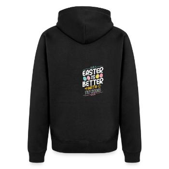 Pâques est meilleure avec des cocktails épicés Fun Vibes - Veste à capuche bio Premium Unisexe - noir - Dos - Nico (187cm)