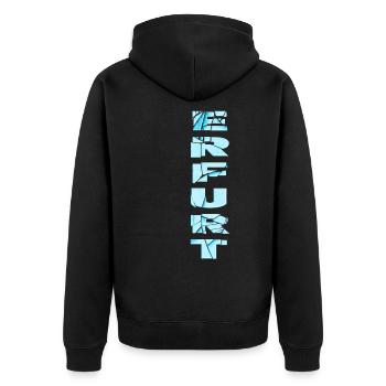 Erfurt Germany City Font Skyline Home - Unisex Premium Organic Zip Hoodie - black - Back - Nico (187cm)