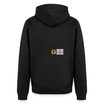 Ich bin dann mal im Büro Bienen Imker Imkerei - Unisex Premium Bio Zip Hoodie - Schwarz - Hinten - Nico (187cm)