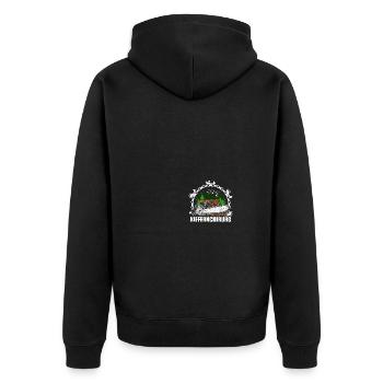 Oral surgeon wood making lumberjack forester - Unisex Premium Organic Zip Hoodie - black - Back - Nico (187cm)