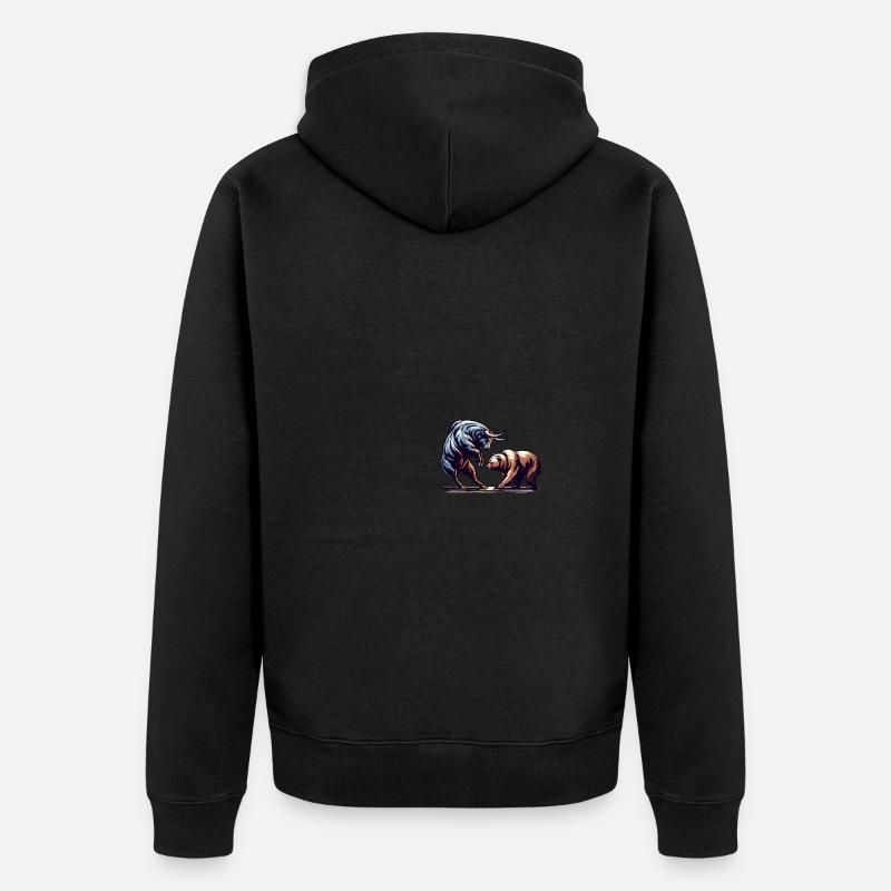 Trader boursier haussier et baissier - Veste à capuche bio Premium Unisexe - noir