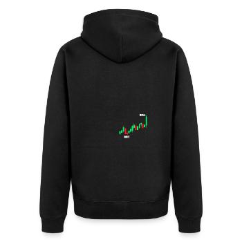 Acheter Vendre Bourse Trader Boursier - Veste à capuche bio Premium Unisexe - noir - Dos - Nico (187cm)