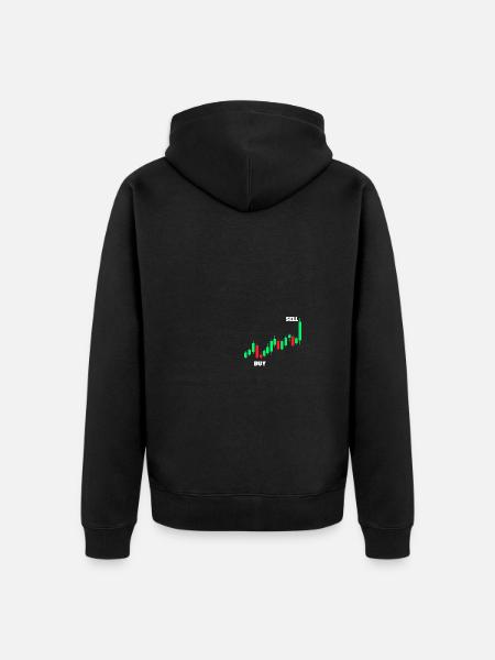 Acheter Vendre Bourse Trader Boursier - Veste à capuche bio Premium Unisexe - noir