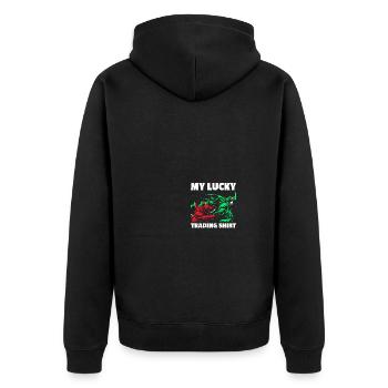 Ma chemise de trading chanceux Bourse Trader Bourse - Veste à capuche bio Premium Unisexe - noir - Dos - Nico (187cm)