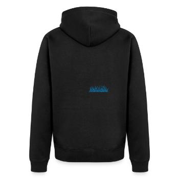 Country Bluegrass Banjo Player - Unisex Premium Bio Zip Hoodie - Schwarz - Hinten - Nico (187cm)