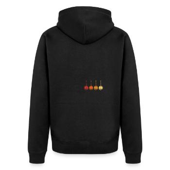Country Bluegrass Banjo Player - Unisex Premium Organic Zip Hoodie - black - Back - Nico (187cm)