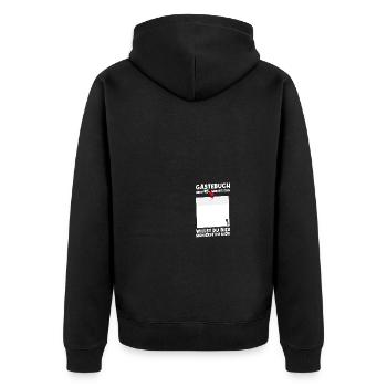 45th Birthday Born 1980's Birthday Gift - Unisex Premium Organic Zip Hoodie - black - Back - Nico (187cm)