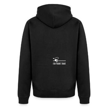 I'd print that 3D Printer 3D Printing - Unisex Premium Bio Zip Hoodie - Schwarz - Hinten - Nico (187cm)