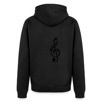 Clef Cool Tattoo Musique Style Tribal - Veste à capuche bio Premium Unisexe - noir - Dos - Nico (187cm)