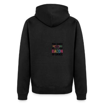 Pole Dance Is The Baccon Of Dance - Unisex Premium Bio Zip Hoodie - Schwarz - Hinten - Nico (187cm)