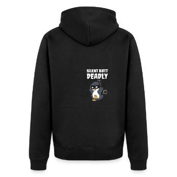 Poison psychopathique silencieux mais mortel - Veste à capuche bio Premium Unisexe - noir - Dos - Nico (187cm)