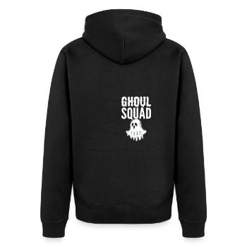 Ghoul Squad Partygänger Gift - Unisex Premium Bio Zip Hoodie - Schwarz - Hinten - Nico (187cm)