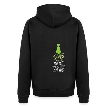 Chat drôle Dire Chat Cadeau Chat Chat - Veste à capuche bio Premium Unisexe - noir - Dos - Nico (187cm)