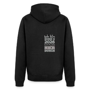 2026 - Veste à capuche bio Premium Unisexe - noir - Dos - Nico (187cm)