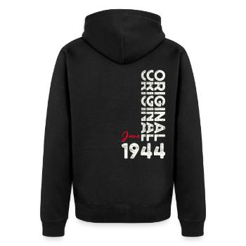 Original 1944 Millésime 1944 80e anniversaire 1944 - Veste à capuche bio Premium Unisexe - noir - Dos - Nico (187cm)