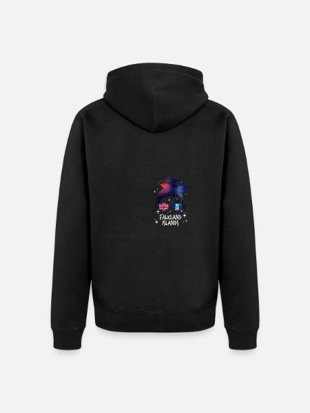 Falkland Islands - Unisex Premium Organic Zip Hoodie - black