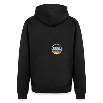 Legendary 2013 - Unisex Premium Organic Zip Hoodie - black - Back - Nico (187cm)