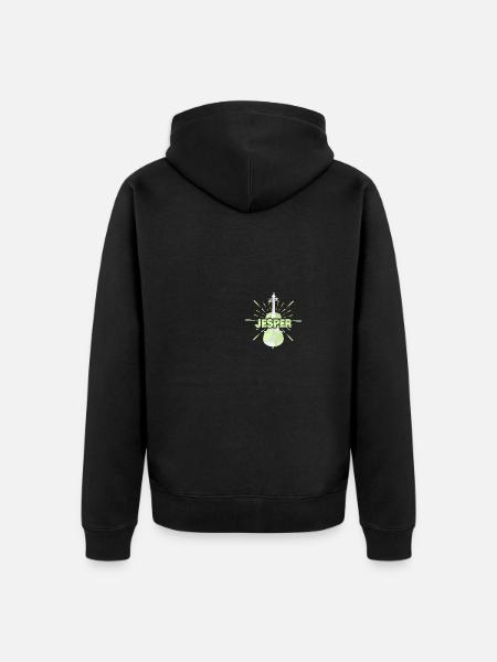 Jesper as a string instrument - Unisex Premium Organic Zip Hoodie - black
