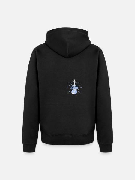 Gift for Aron - Unisex Premium Organic Zip Hoodie - black