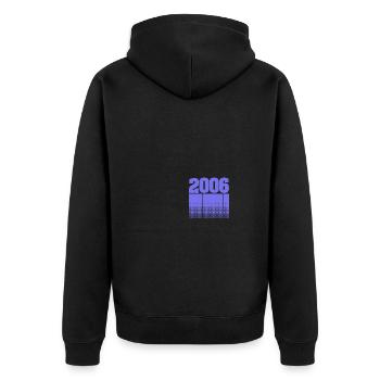 2006 - Unisex Premium Bio Zip Hoodie - Schwarz - Hinten - Nico (187cm)