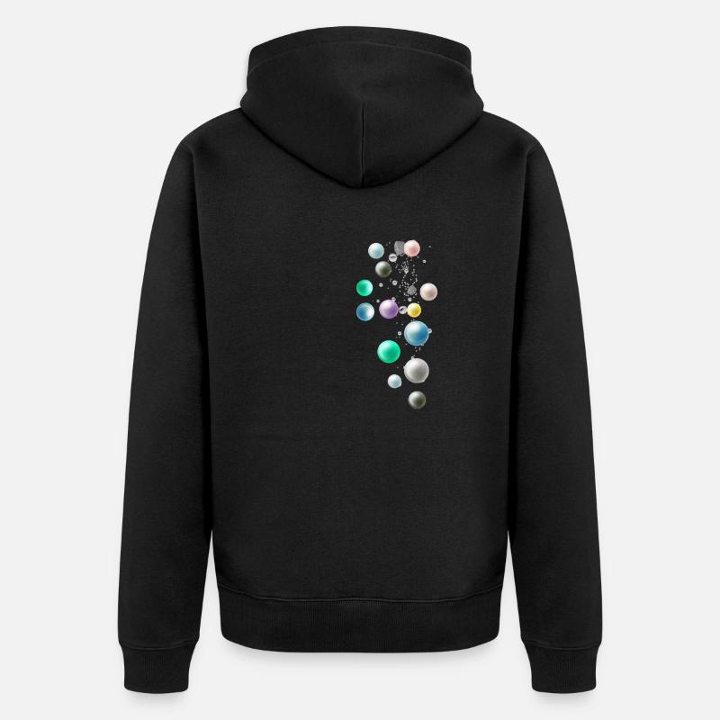 Bunte Perlen, Perlen,perle, Steine - Unisex Premium Bio Zip Hoodie - Schwarz
