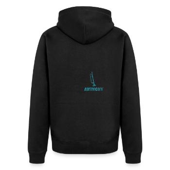 Brass Band Anthony - Unisex Premium Organic Zip Hoodie - black - Back - Nico (187cm)