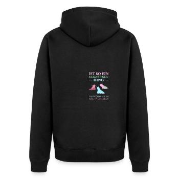 Ist So Ein Schnecken Ding du würdest es nicht - Unisex Premium Bio Zip Hoodie - Schwarz - Hinten - Nico (187cm)