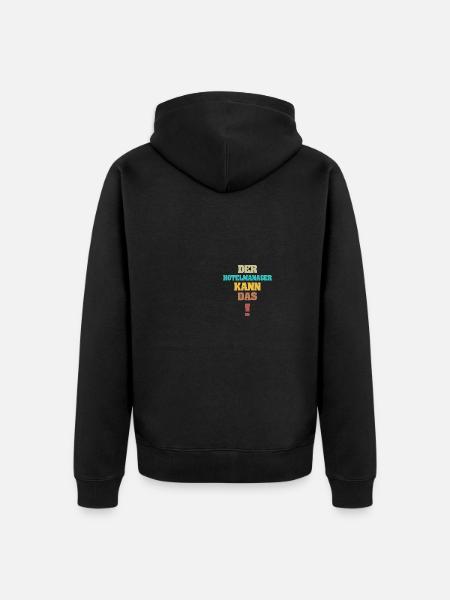 Lustig Hotelmanager - Unisex Premium Bio Zip Hoodie - Schwarz