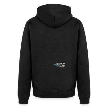 Go Planet It's Your Earth Day Rainbow - Unisex Premium Bio Zip Hoodie - Schwarz - Hinten - Nico (187cm)