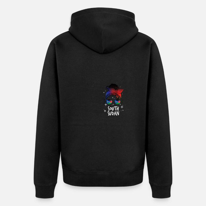 Soudan du Sud - Veste à capuche bio Premium Unisexe - noir