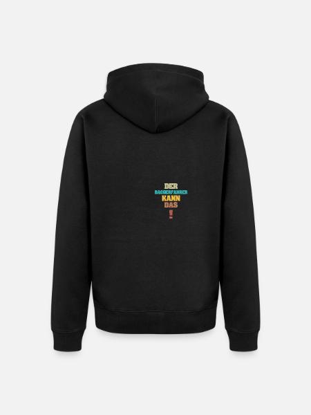 Geschenk für Baggerfahrer - Unisex Premium Bio Zip Hoodie - Schwarz