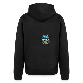 Naila Naila - Unisex Premium Organic Zip Hoodie - black - Back - Nico (187cm)