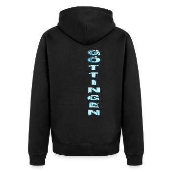 Göttingen Germany City Font Skyline Home - Unisex Premium Organic Zip Hoodie - black - Back - Nico (187cm)