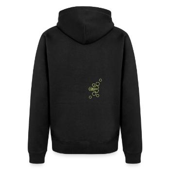 Name Herbert - Unisex Premium Bio Zip Hoodie - Schwarz - Hinten - Nico (187cm)