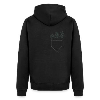 Plantes de poche - Veste à capuche bio Premium Unisexe - noir - Dos - Nico (187cm)