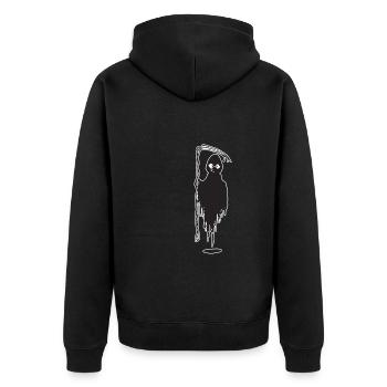 Great Grim Vampire Death Reaper - Unisex Premium Organic Zip Hoodie - black - Back - Nico (187cm)