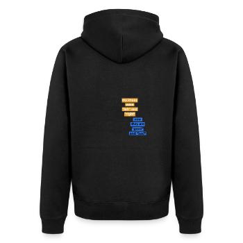 Spruch Witzig Alt Geschenk Funny - Unisex Premium Bio Zip Hoodie - Schwarz - Hinten - Nico (187cm)