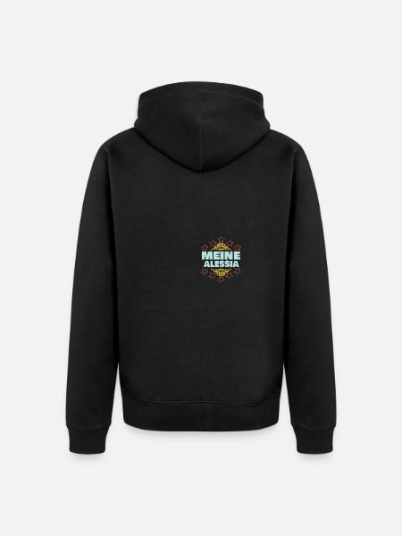 Mädchen Alessia - Unisex Premium Bio Zip Hoodie - Schwarz