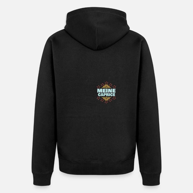 Caprice als Mädchen - Unisex Premium Bio Zip Hoodie - Schwarz
