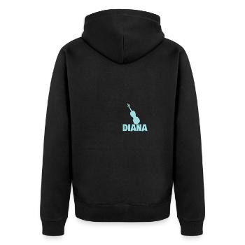 Diane - Veste à capuche bio Premium Unisexe - noir - Dos - Nico (187cm)