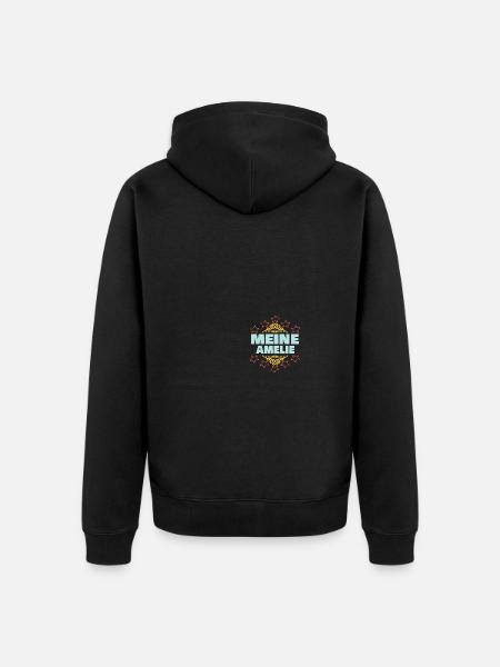 Maedchen Amelie - Unisex Premium Bio Zip Hoodie - Schwarz