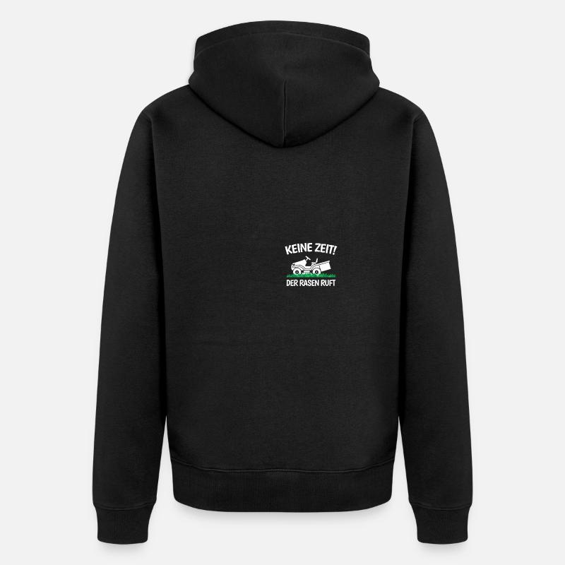Gartenfreunde Rasenflüsterer Platzwart Geschenk - Unisex Premium Bio Zip Hoodie - Schwarz