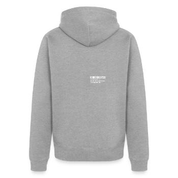 Schiedsrichter Definition Schiri Trikot Geschenk - Unisex Premium Bio Zip Hoodie - Grau meliert - Hinten - Nico (187cm)