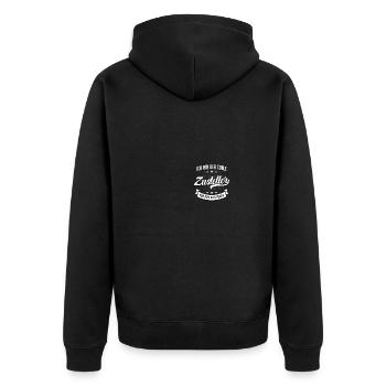 Postbote Briefträger Zusteller Postler Geschenk - Unisex Premium Bio Zip Hoodie - Schwarz - Hinten - Nico (187cm)