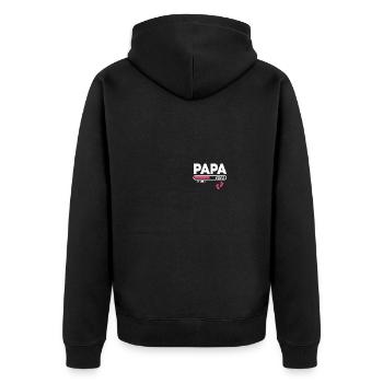 Papa 2023 Futur Cadeau Père à Être - Veste à capuche bio Premium Unisexe - noir - Dos - Nico (187cm)