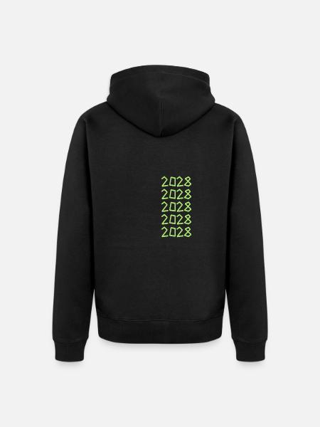 Beach 2028 - Unisex Premium Organic Zip Hoodie - black
