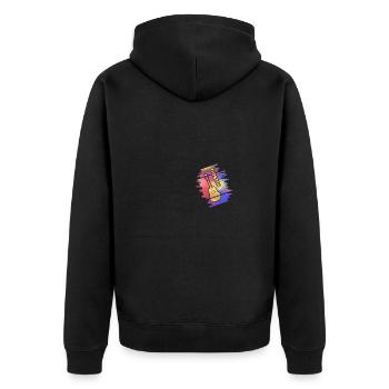 Guitar Dustin - Unisex Premium Bio Zip Hoodie - Schwarz - Hinten - Nico (187cm)