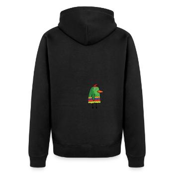 Oiseau étrange - Veste à capuche bio Premium Unisexe - noir - Dos - Nico (187cm)