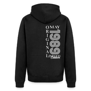 35th Birthday Husband May Vintage 1989 Vintage - Unisex Premium Organic Zip Hoodie - black - Back - Nico (187cm)